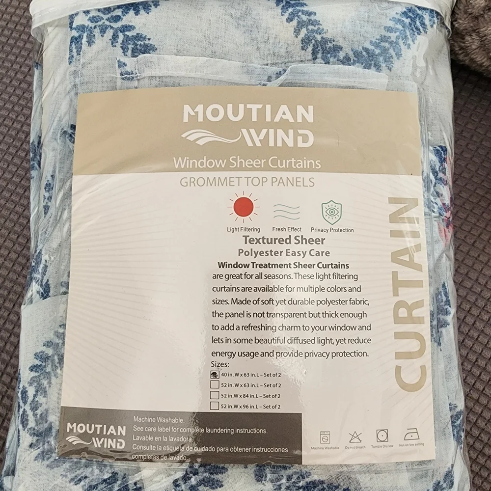 Blue Sheer Curtains